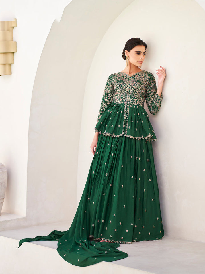 Graceful Green Anarkali