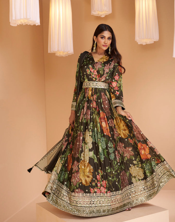 Multicolor Magic Designer Indian Anarkali