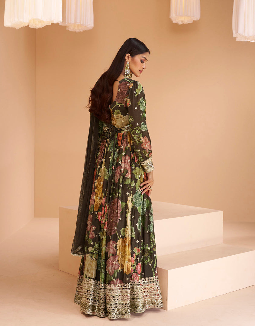 Multicolor Magic Designer Indian Anarkali