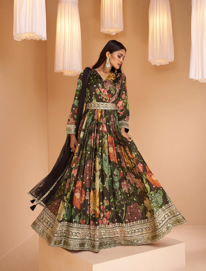 Multicolor Magic Designer Indian Anarkali