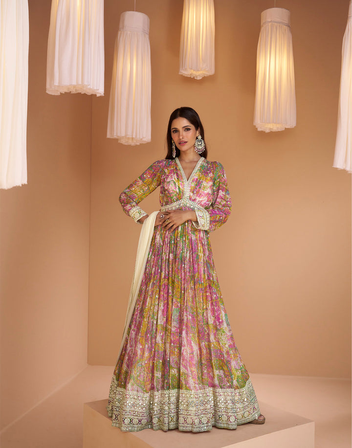 Radiant in Pink Designer Indian Anarkali