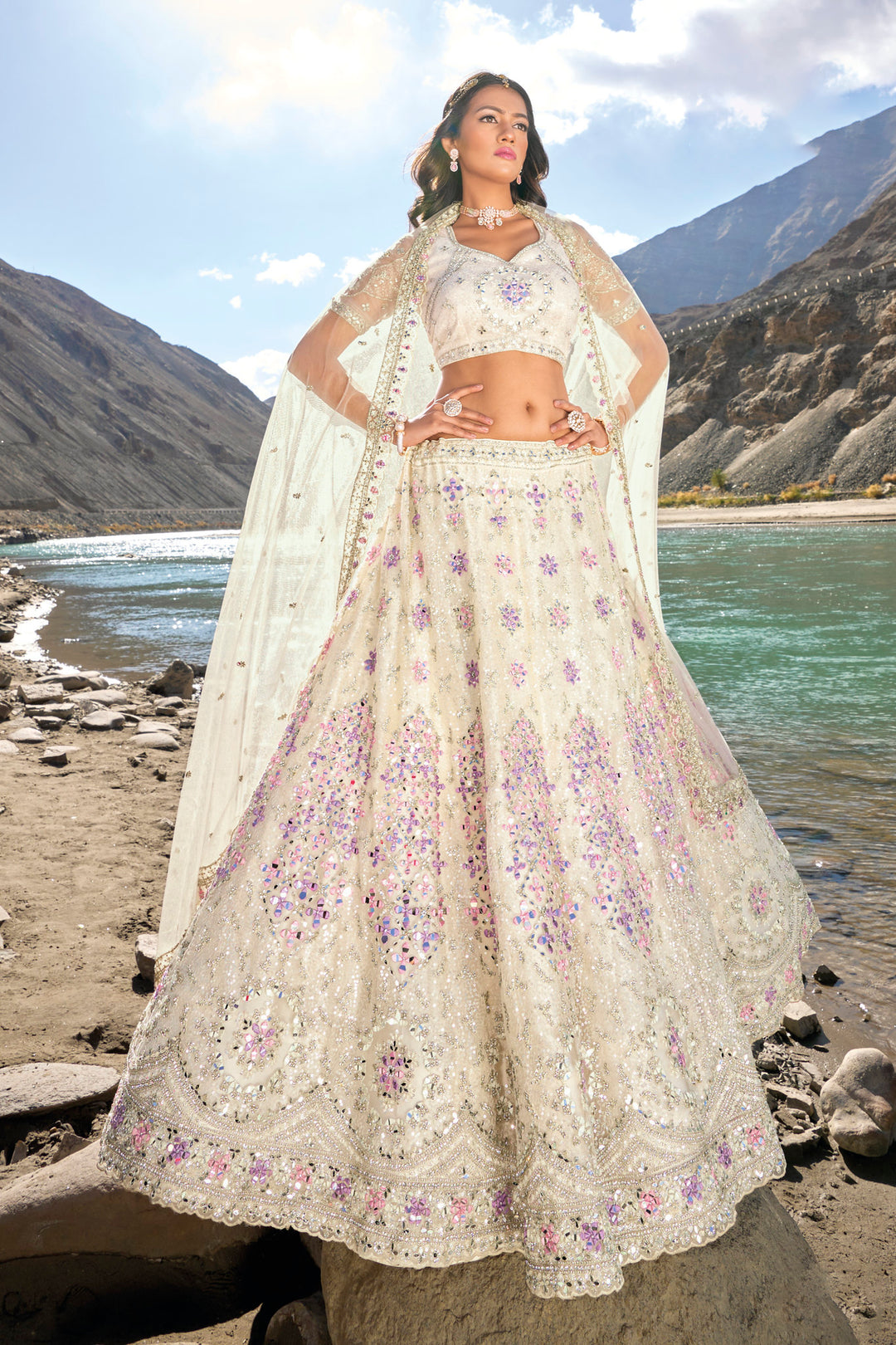 Timeless White Lehenga Choli