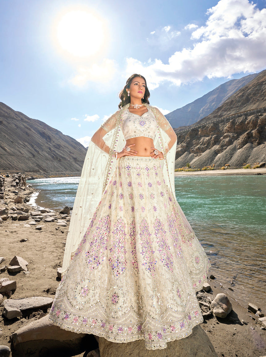 Timeless White Lehenga Choli