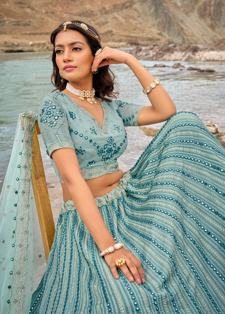 Enchanting Green Lehenga Choli