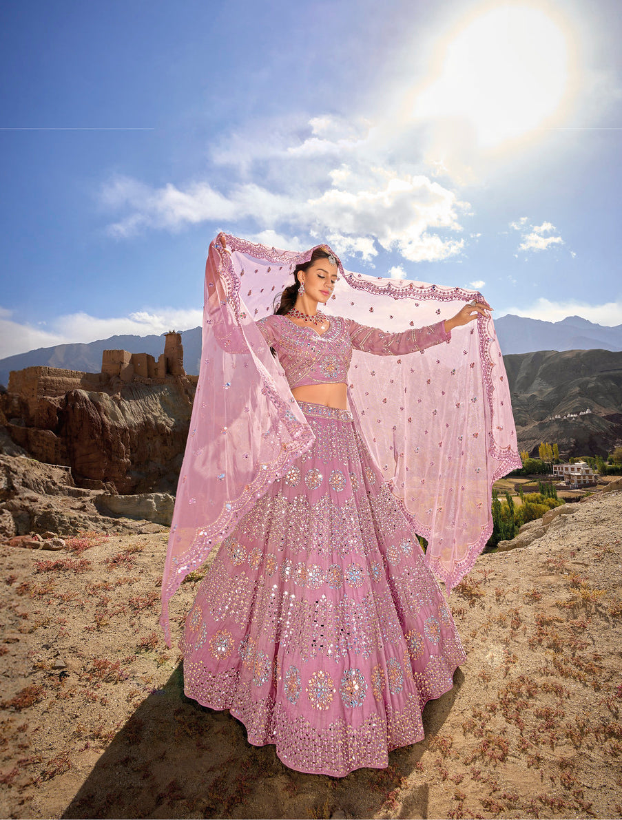 Dark Pink Timeless Beauty with Designer Lehenga Choli