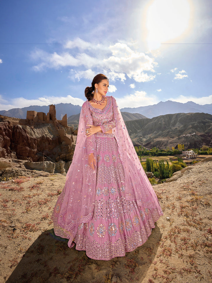 Dark Pink Timeless Beauty with Designer Lehenga Choli