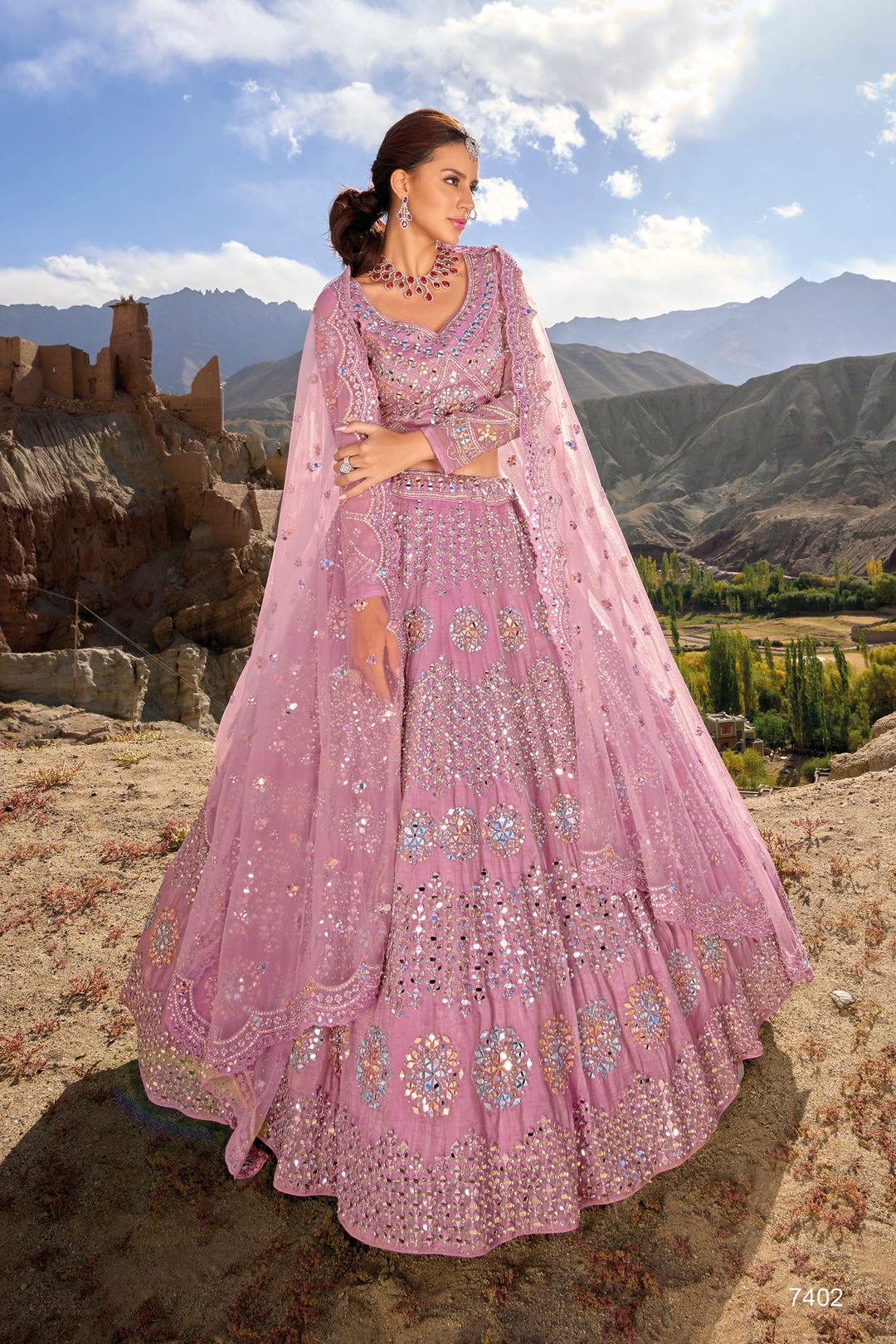 Dark Pink Timeless Beauty with Designer Lehenga Choli