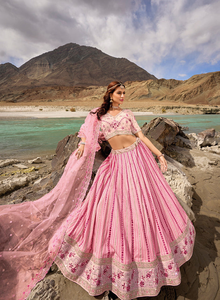 Charming Baby Pink Lehenga Choli