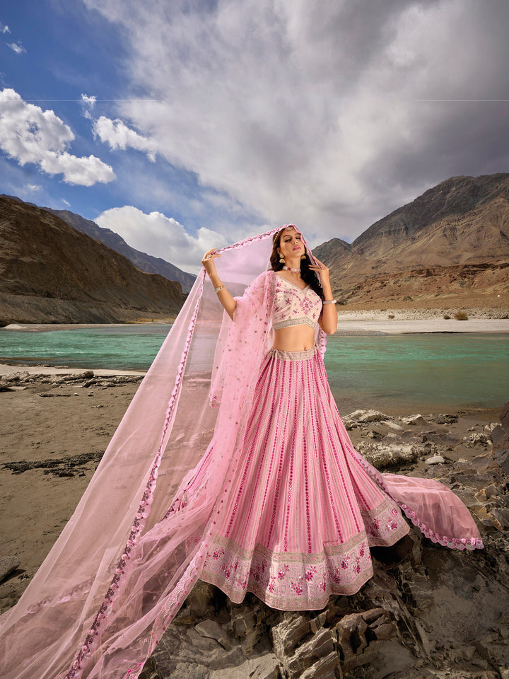 Charming Baby Pink Lehenga Choli