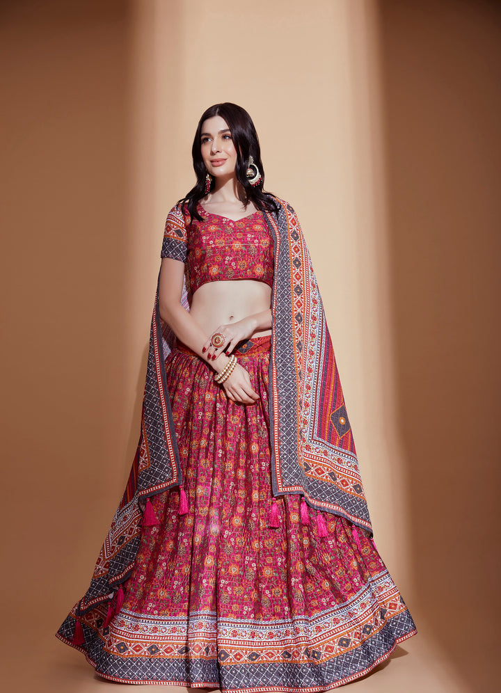 Radiant Red Designer Lehenga Choli