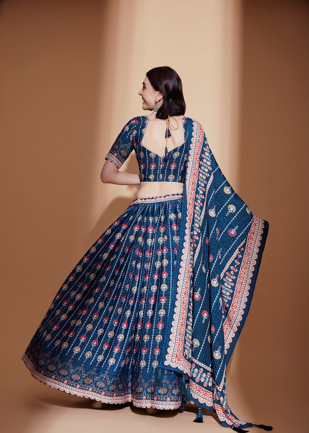 Navy Blue Elegance Buy Indian Lehenga Choli