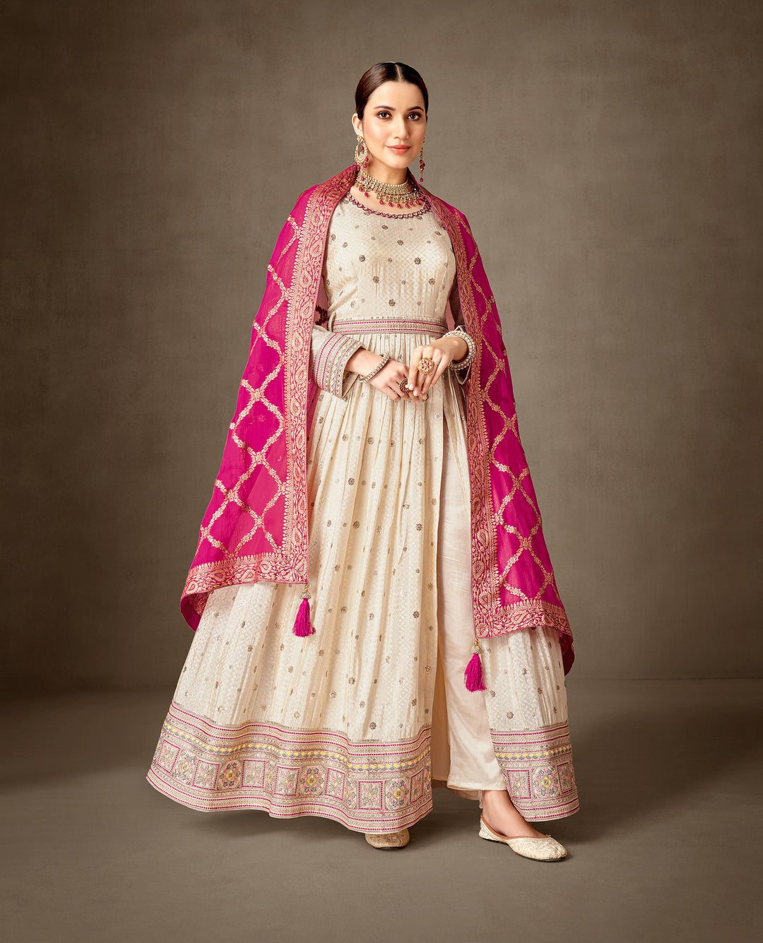 Readymade Pink Designer Anarkali Salwar Kameez