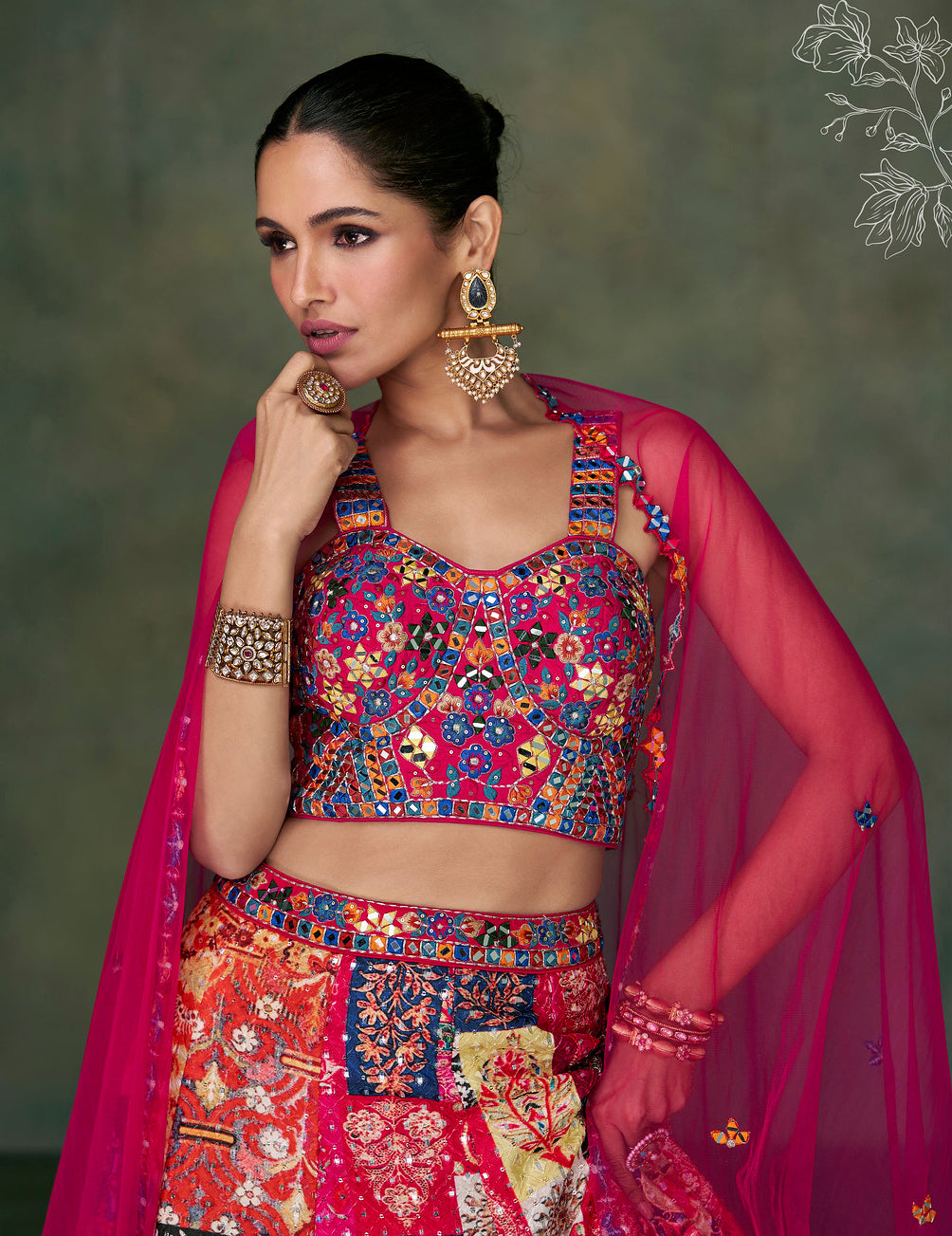 Readymade Enchanting Pink Designer Lehenga Choli