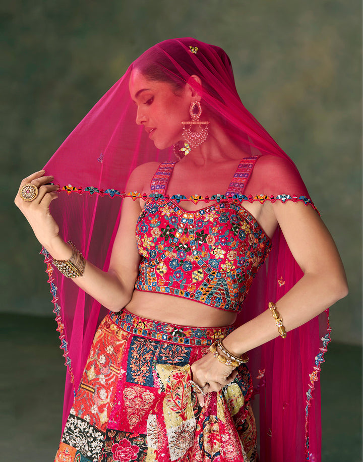 Readymade Enchanting Pink Designer Lehenga Choli