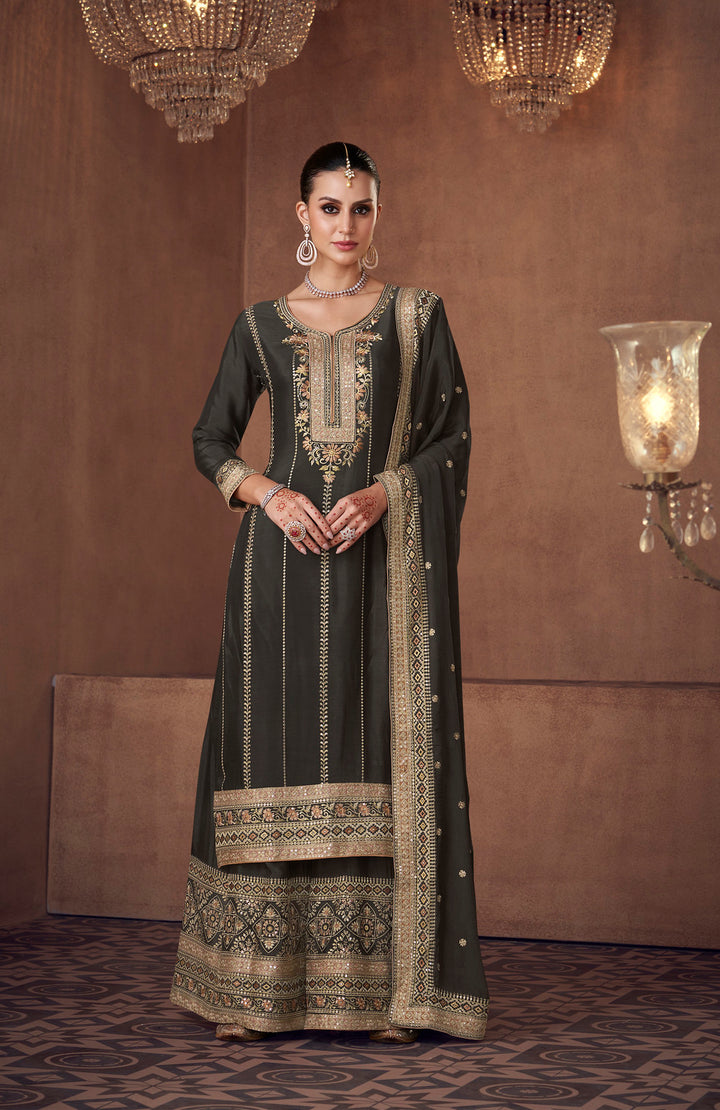 Readymade Elegant Black Designer Salwar Kameez