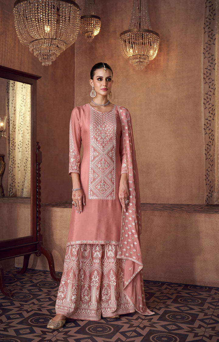 Readymade Elegant Pink Designer Salwar Kameez