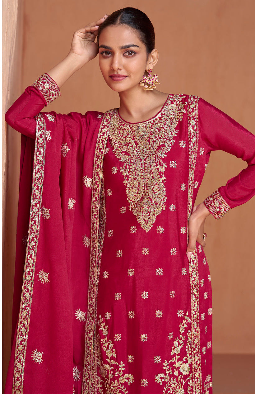 Readymade Elegant Pink Designer Salwar Kameez