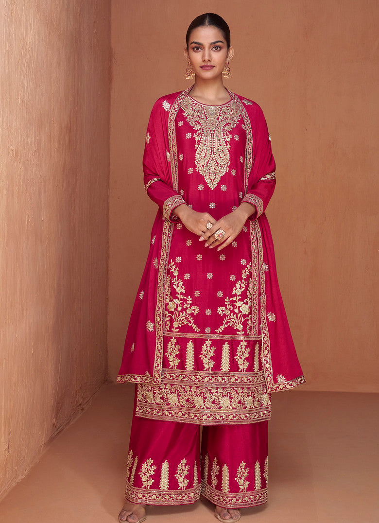 Readymade Elegant Pink Designer Salwar Kameez