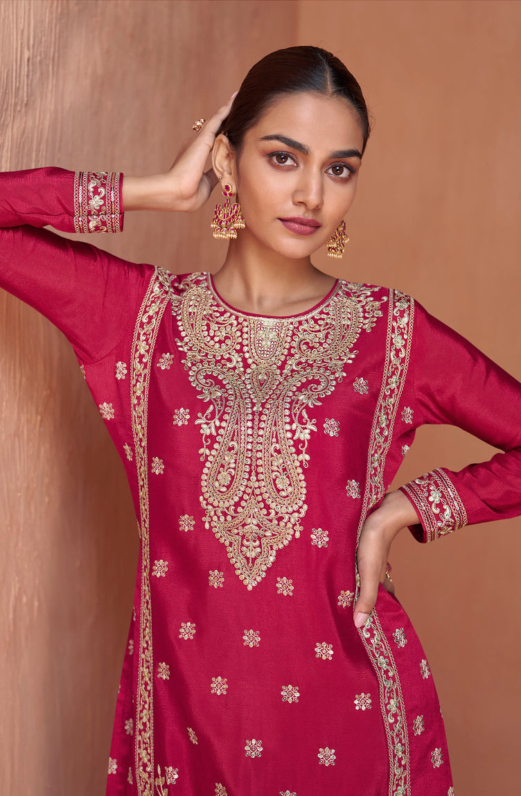 Readymade Elegant Pink Designer Salwar Kameez