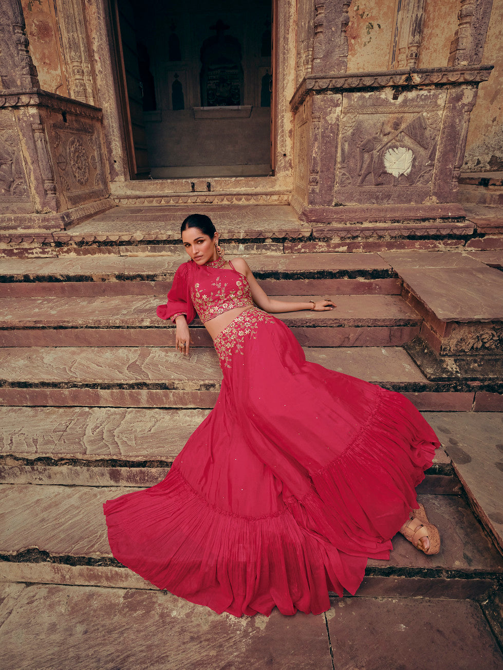 Readymade Elegant Pink Designer Lehenga Choli