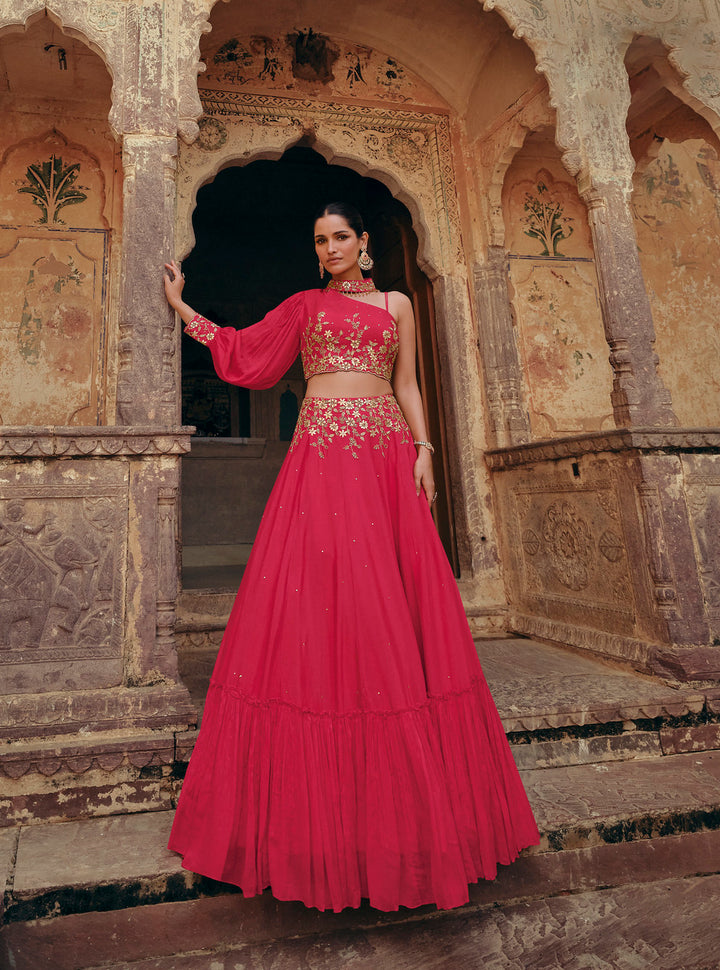 Readymade Elegant Pink Designer Lehenga Choli