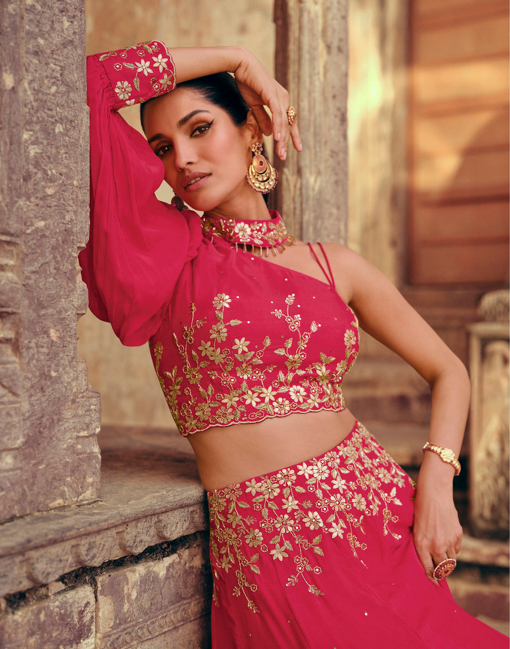 Readymade Elegant Pink Designer Lehenga Choli