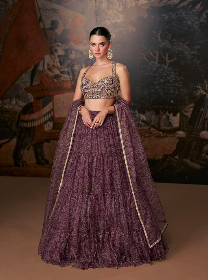 Readymade Designer Wine Lehenga Choli