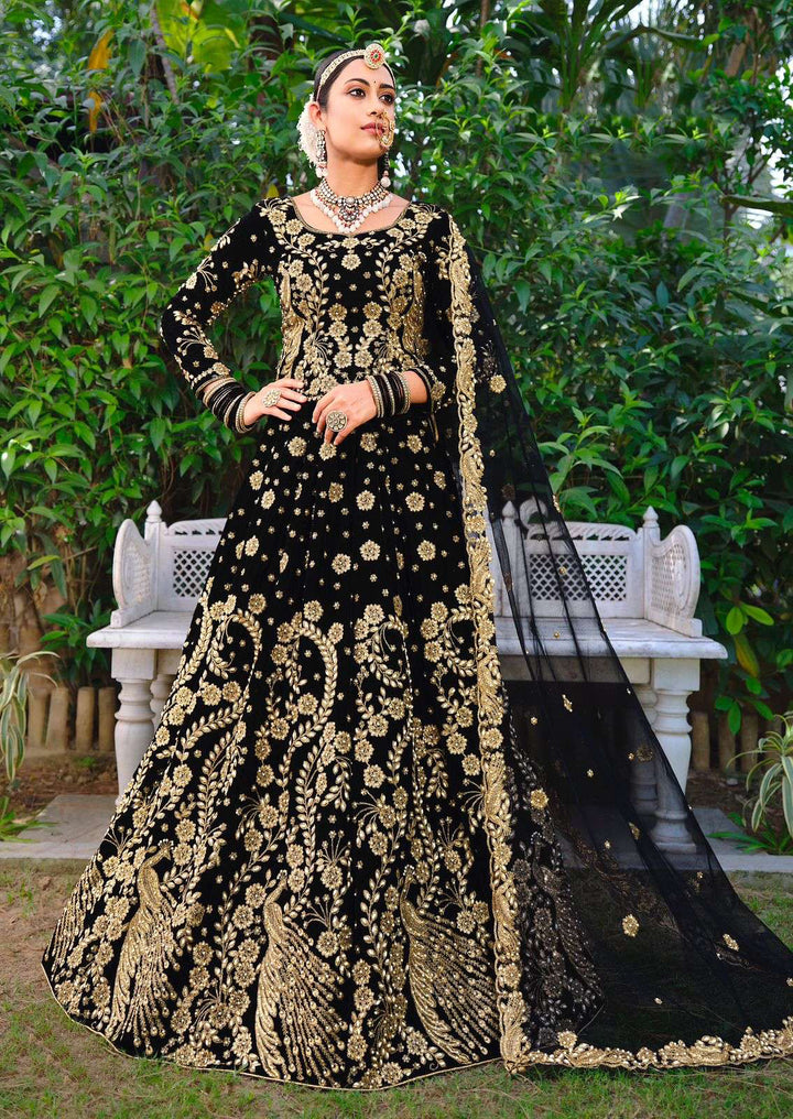 Timeless Black Bridal Lehenga Choli