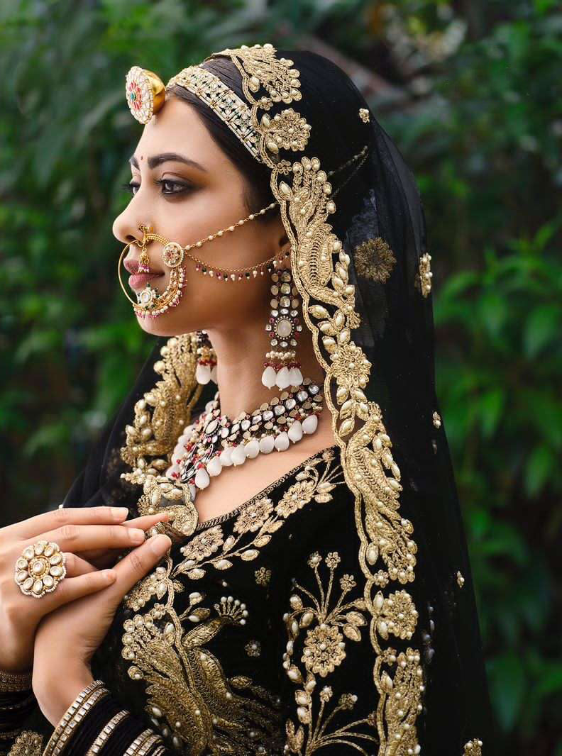 Timeless Black Bridal Lehenga Choli