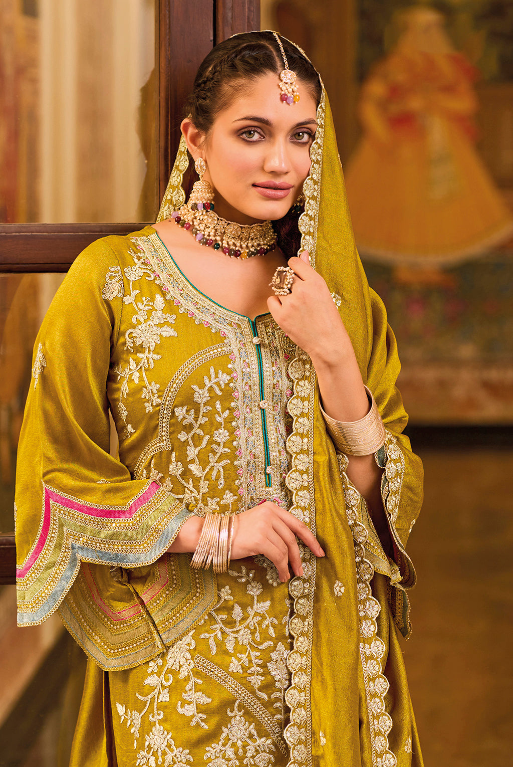 Readymade Designer Yellow Salwar Kameez