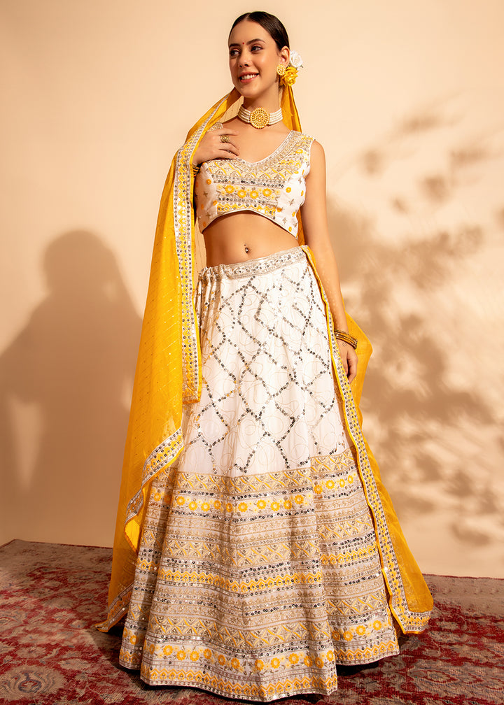 Readymade Radiant Yellow Designer Lehenga Choli