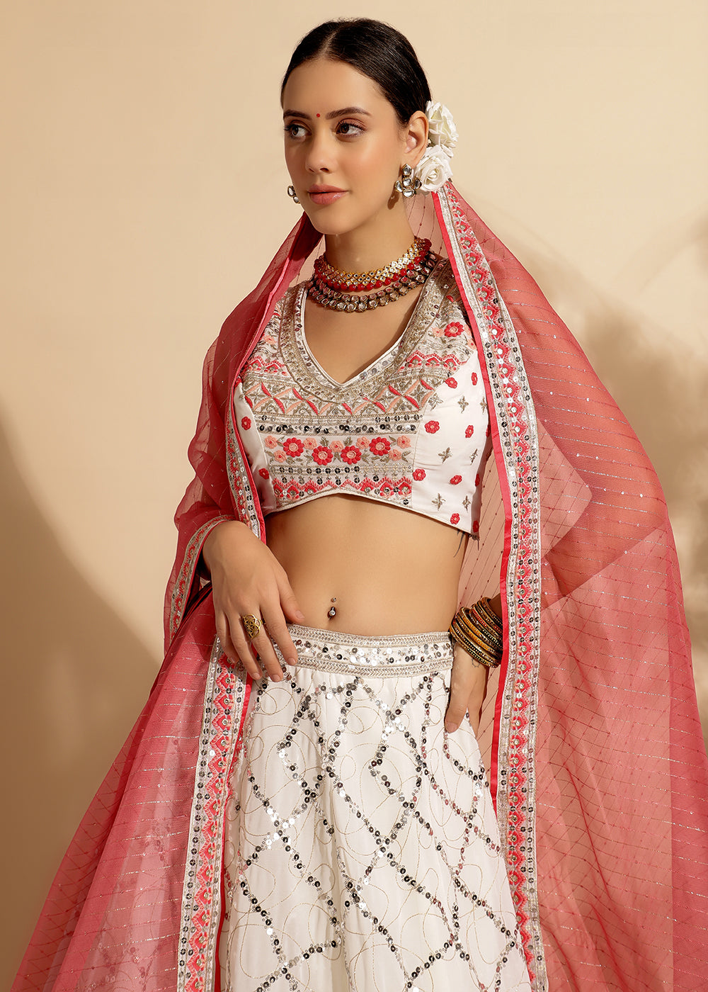 Readymade Elegant Pink Designer Lehenga Choli