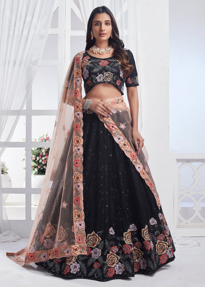 Readymade Black Designer Lehenga Choli