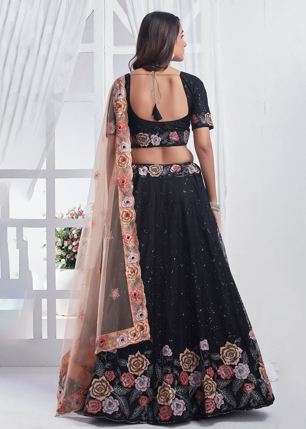 Readymade Black Designer Lehenga Choli