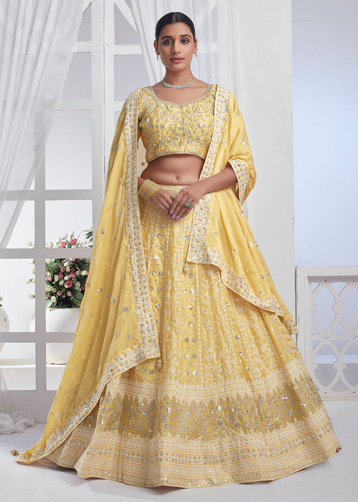 Readymade Yellow Designer Lehenga Choli