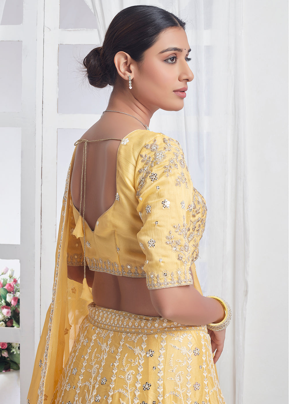 Readymade Yellow Designer Lehenga Choli