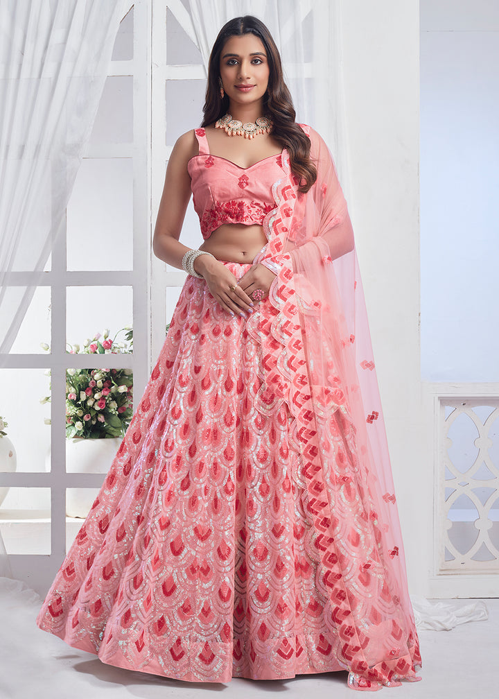 Readymade Pink Designer Lehenga Choli