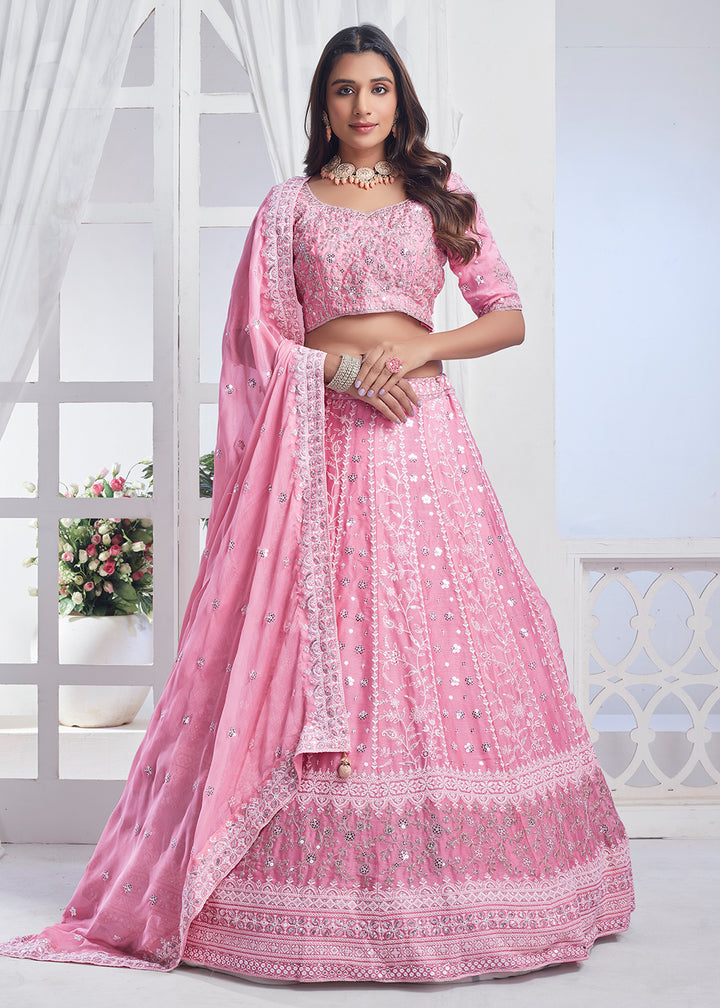 Readymade Pink Designer Lehenga Choli