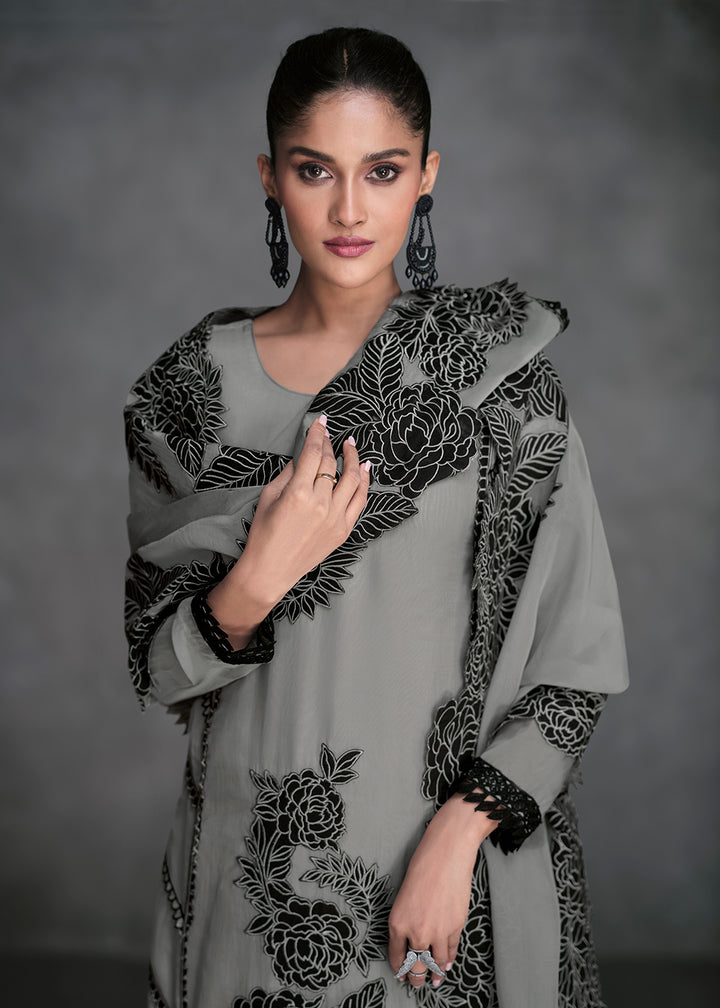 Readymade Elegant Grey Salwar Kameez