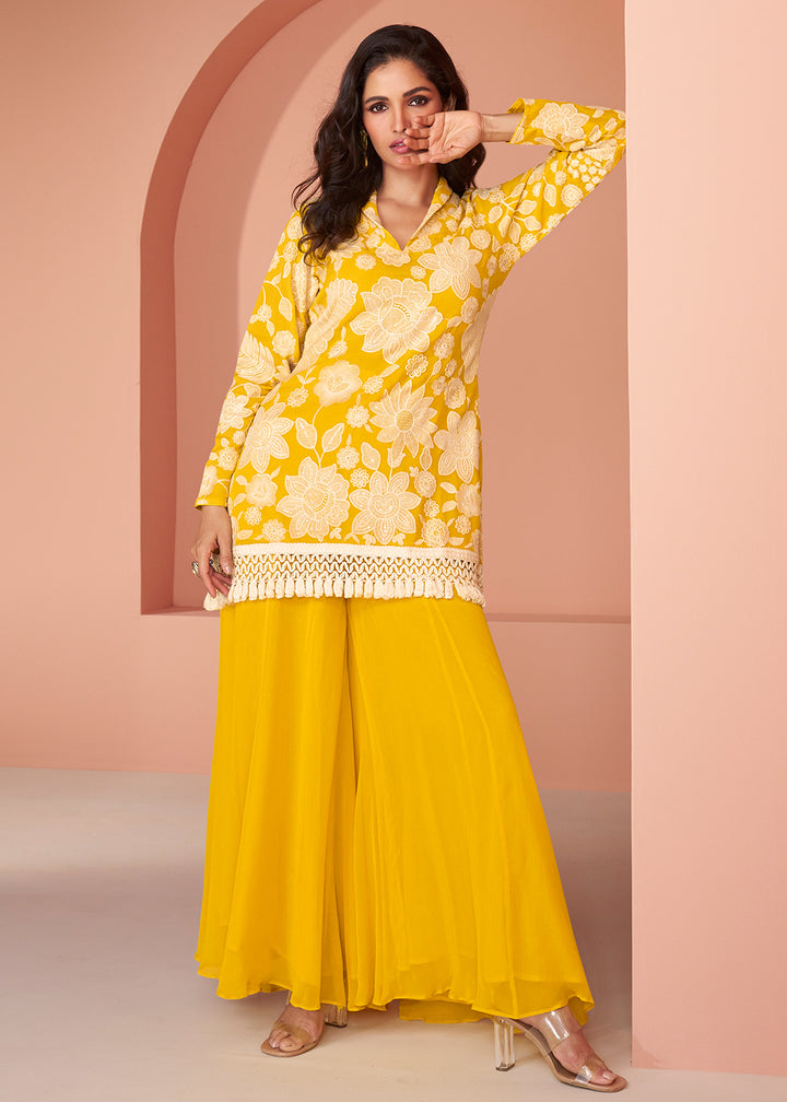 Readymade Vibrant Yellow Salwar Kameez