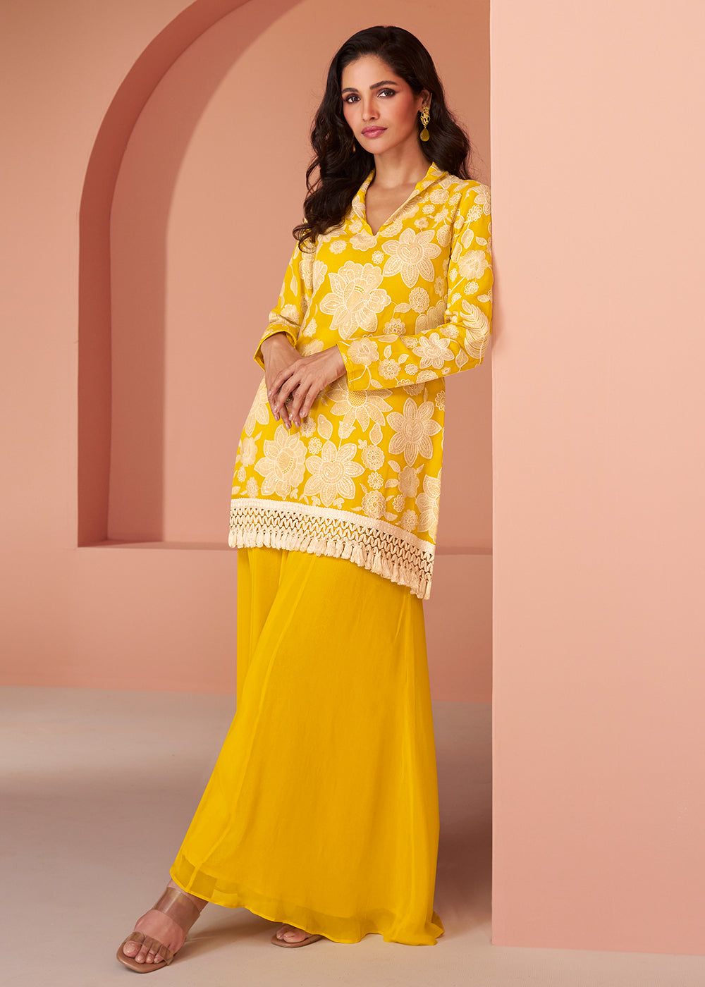 Readymade Vibrant Yellow Salwar Kameez