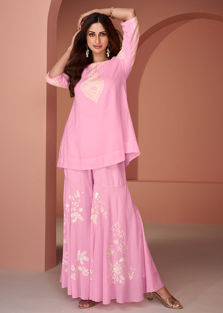 Readymade Elegant Pink Salwar Kameez