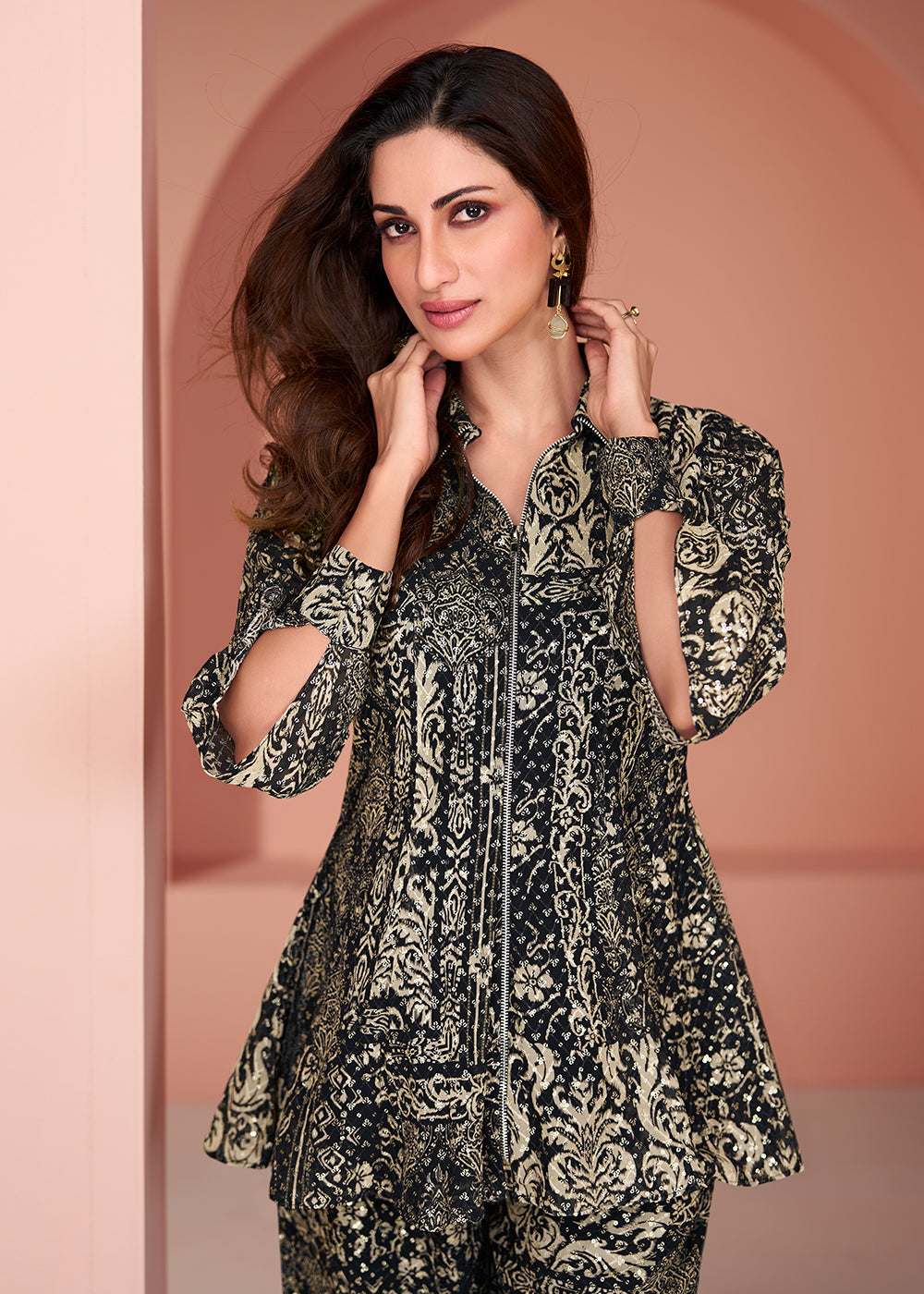 Readymade Elegant Black Salwar Kameez