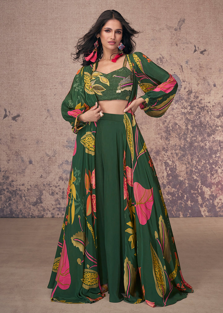 Readymade Green Indo Western Salwar Kameez