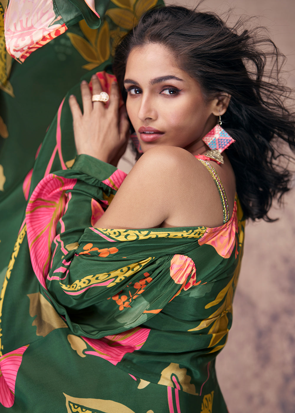 Designer Indo Western Salwar Kameez in Green Designer Indo Western Salwar Kameez in Green