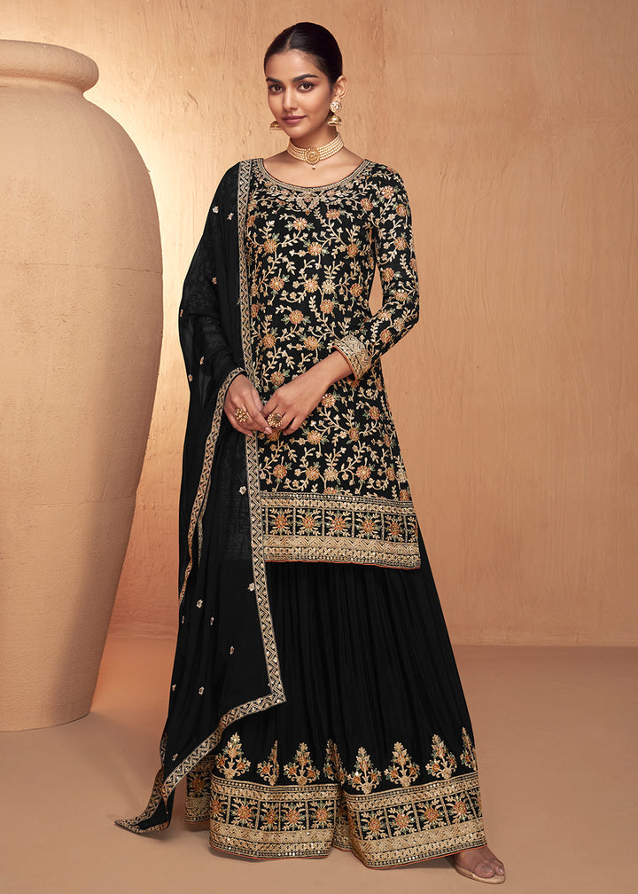 Readymade Elegant Black Salwar Kameez