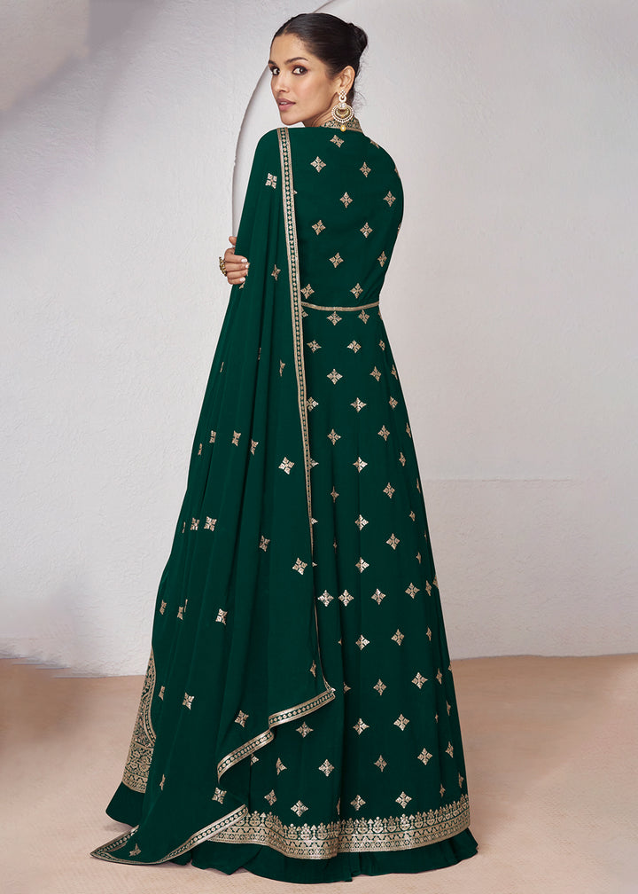 Readymade Green Designer Anarkali Salwar Kameez