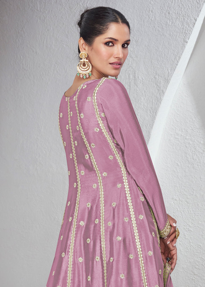 Readymade Elegant Light Purple Palazzo Salwar Kameez