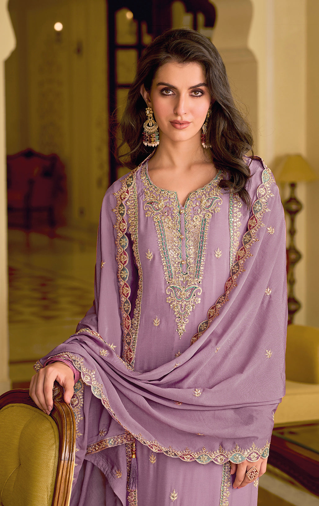 Readymade Designer Purple Salwar Kameez