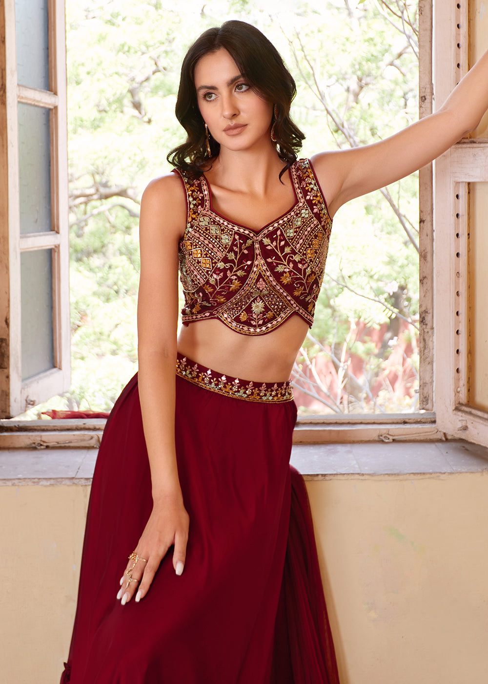 Readymade Stunning Red Lehenga Choli